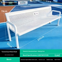 Banc de repos pour terrain de tennis en bambou blanc, chaise de sport et de loisirs d'extérieur, modèle WQZY-0202 pour badminton et tennis de table