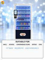 Distributeur automatique de boissons intelligent, écran tactile 10 pouces, 54 compartiments, machine à boissons froides, paiement par carte et QR, 4G WiFi, usage commercial