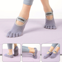 Chaussettes de Pilates personnalisées Wavar avec logo, coton et élasthanne, motif 3D, toutes saisons
