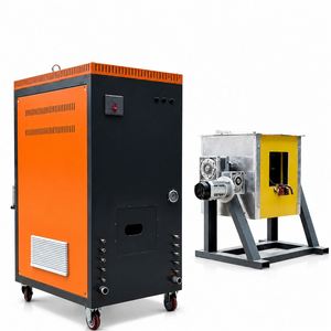 Four de fusion à induction haute température 1800°C 100KG 80KW avec pot en graphite pour la fonderie de fonte, laiton et bronze - Product Image 1