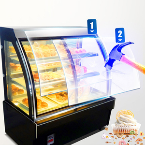 Tủ trưng bày bánh thẳng đứng trưng bày bánh trưng bày tủ kính cong thương mại 2 lớp trưng bày bánh - Product Image 2