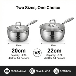 Poêle à frire Yukihira multifonction classique avec couvercle en verre martelé, batterie de cuisine écologique en métal pour la cuisson domestique - Product Image 3