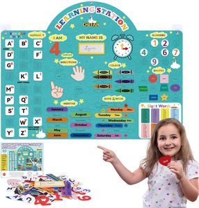 Cadeau d'anniversaire préscolaire, jouet d'apprentissage précoce Montessori pour enfants, tableau en feutre flanelle pour tout-petits, alphabet <span class=keywords><strong>ABC</strong></span> - Product Image 1