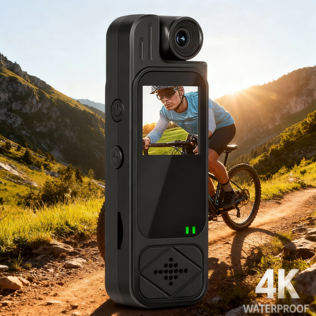 Portable HD Pocket Camera with 1080p and 4k High Definition Mini Clip-on Design and Infrared Night Vision Recorder