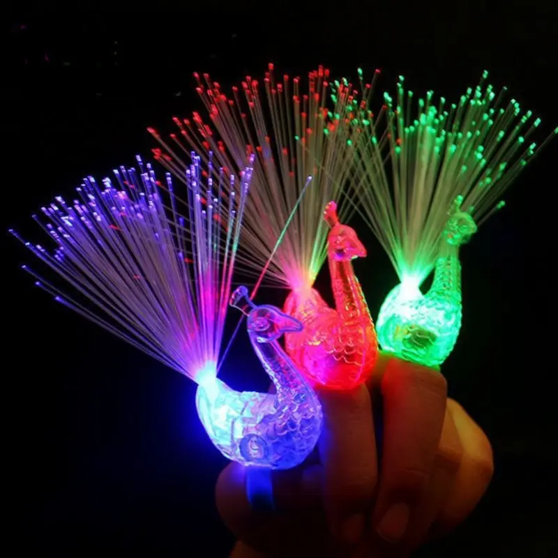 סיטונאי LED אורות אצבע מהבהבים LED טבעת אצבע לקישוט מסיבת ניאון שימוש במסיבה אספקת קישוט