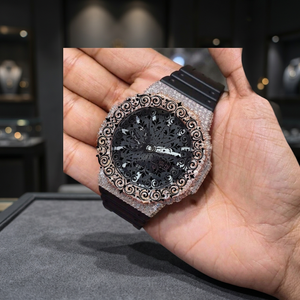 AMBER JEWELS นาฬิกาข้อมือหรูหราสำหรับทุกเพศ CITIZEN ระบบควอตซ์ ตัวเรือนสีทอง ขนาด 46 มม. หน้าปัดอนาล็อก INDIA โครโนกราฟ ดีไซน์วินเทจ สำหรับนักดำน้ำ ระดับกันน้ำ 3BAR - Product Image 3