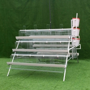 Cage à poulets de type A, 3/4 niveaux, 4 portes, <span class=keywords><strong>pour</strong></span> l'élevage de poulets et la production d'œufs, équipement moderne <span class=keywords><strong>pour</strong></span> ferme avicole, en grillage métallique économique - Product Image 1