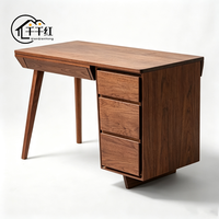Bureau de travail en teck massif de haute qualité, moderne, réglable en hauteur, avec tiroirs de rangement, table d'ordinateur, mobilier de bureau à domicile