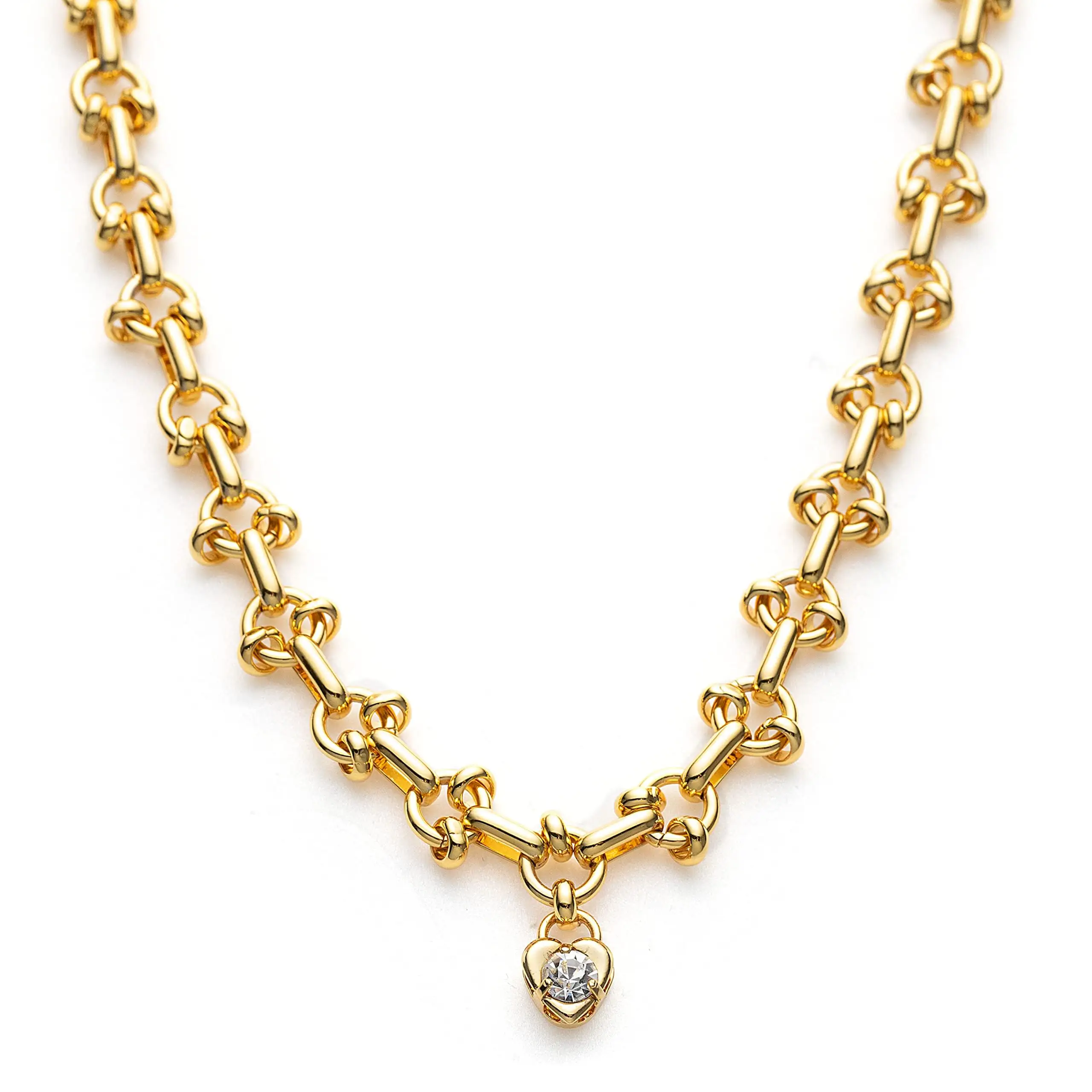 Joyería de diseño personalizado oro amarillo 18K joyería joyas de oro real gargantilla collar elegante collar de oro para mujer