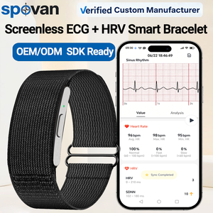 צמידים חכמים ללא מסך עם ניטור ECG ו-HRV - צמיד כושר מקצועי עם עיצוב דיגיטלי לניקוי רעלים, כולל SDK ו-API פתוחים עבור יצרני OEM ו-ODM - Product Image 1