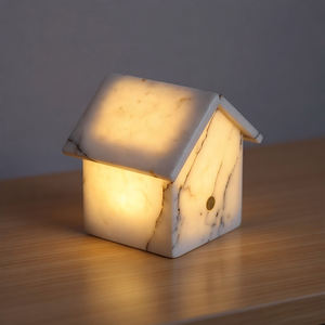 Lampes d'ambiance LED modernes en marbre et céramique personnalisables à prix de gros pour la décoration intérieure de chambre à coucher - Product Image 6