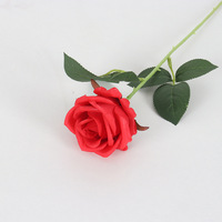Hochwertige luxuriöse rote einzelne lila-blume künstliche blumen für hochzeit und heimdekoration
