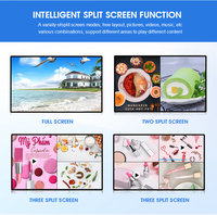 AWSTOUCH Moniteur mural LCD 4K de 21,5 à 100 pouces pour affichage dynamique, compatible avec la mise à jour publicitaire à distance via mobile et PC