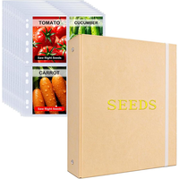 Binder Penyimpanan Biji Kulit PU Grosir Harga Grosir Logo Kustom Pengatur Paket Biji untuk Pecinta Kebun