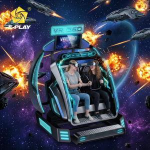 Nuevo Simulador de Vuelo y Montaña Rusa VR <span class=keywords><strong>Cyclone</strong></span> 360 EasyPlay para Interiores, de Fibra de Vidrio y Acero, para 2 Jugadores, 25 Juegos, Uso Doméstico y Comercial - Product Image 1