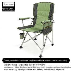 เก้าอี้พับน้ำหนักเบาสำหรับใช้งานกลางแจ้ง พนักพิงและที่วางแขนเสริมความหนา ขยายขนาดใหญ่ขึ้น โครงเหล็ก เหมาะสำหรับชายหาด ตั้งแคมป์ พกพาสะดวก แบบผู้กำกับ ปรับแต่งได้ - Product Image 5