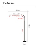 Lampe de sol LED minimaliste moderne en fer, avec lumière à spectre complet pour protéger les yeux, pour salon, chambre, bureau