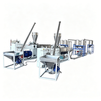 Línea Completa de Máquinas Automáticas para Reciclaje, Alimentador, Extrusora, Granuladora, Producción de Gránulos de PP, HDPE, PVC, LLDPE, EVA, 100-1000 kg/h