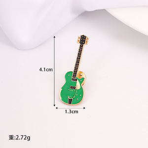Gitar warna-warni antik Pin Enamel logam instrumen musik kecil bros kartun Pin klub lencana di tas baru - Product Image 4