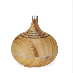 Cross Border Creative Wood Grain Aroma Diffuser Humidifier 0.5L Bluetooth Led Light 2-8H <b>Timer</b> <b>Plug</b> In Home Use - Product Image 4