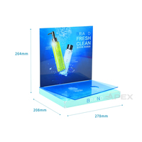 APEX présentoir cosmétique de soins de la peau en PVC acrylique portable pliable personnalisé avec lumière LED support de comptoir de surface polie