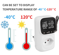 Contrôleur de température numérique, thermostat de prise, prise SW 230V, interrupteur minuterie, chauffage, refroidissement, réfrigérateur, domotique
