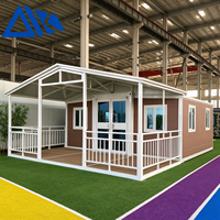 Maisons pliantes de luxe personnalisables à 2, 3 ou 4 chambres ; Petites maisons modulaires préfabriquées extensibles en conteneurs.
