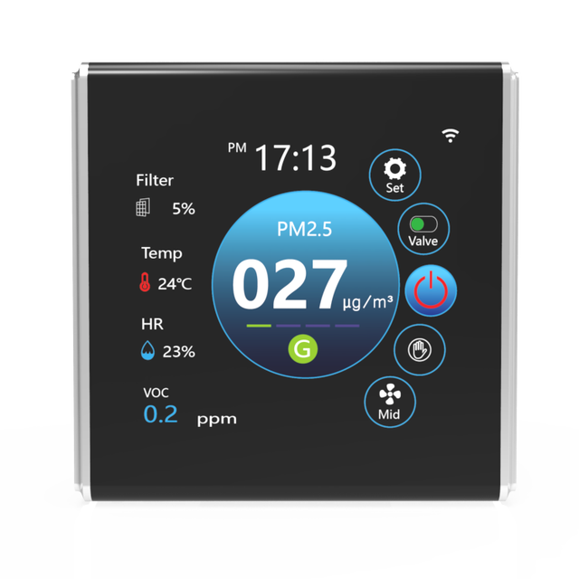 Hvac Smart Central Multiroom Controller with Tuya App Control Graphic Design Enabled Ventilation Fan WiFi Digital Controller