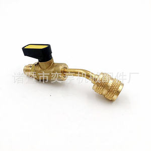 Vanne à boisseau sphérique de précision pour la charge de réfrigérant de climatisation, filetage 1/8 po avec adaptateur pour navires - Product Image 4