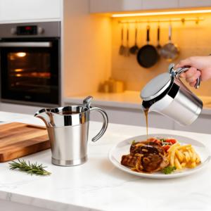 Pentola per Marmellata e Salse in Acciaio Inox 304 di Grado Alimentare, Durevole, a Doppio Strato Isolato, Vendita Calda Transfrontaliera con Etichettatura <span class=keywords><strong>Temu</strong></span> - Product Image 3