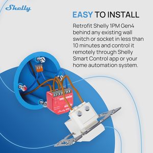 <span class=keywords><strong>Shelly</strong></span> 1PM Gen4 Smart Relais-Schalter Wi-Fi Zigbee Matter mit Leistungsmessung |   Hausautomation Alexa/Google Home/HomeKit - Product Image 3