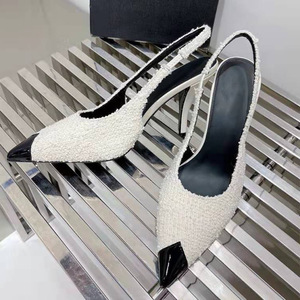 Chaussure Talon Haut Femm Elegant <b>Pumps</b> Fashion Office Wear Steel Toe Slingback 2025 Women's Heels - Product Image 2