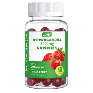 Gummies d'Ashwagandha OEM/ODM pour le soulagement du stress, adaptogène végétalien sans sucre, suppléments gommeux pour le soutien de l'humeur - Product Image 1