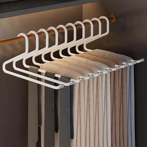 Aluminium Broekhangers Heavy Duty Easy Access <span class=keywords><strong>Open</strong></span> End Ontwerp Antislip Kleerhanger Voor Garderobe - Product Image 1
