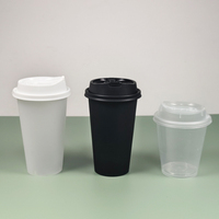 Couvre-gobelets en plastique jetables de 90 mm, couvercles séparés