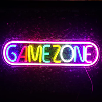 Enseigne néon LED alimentée par USB pour salle de jeu, lumière murale personnalisée pour zone de jeu, chambre, bar, décoration de fête pour gamer, ou man cave.