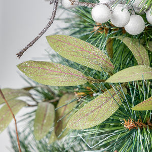 Co-Arts PE Mini sapin de Noël artificiel en pot de 4 pieds avec pommes de pin - Product Image 3