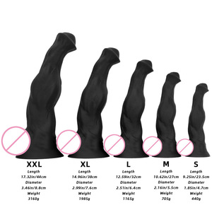 Vibromasseur Dildo en Silicone Noir en Forme de Cheval pour Hommes et Femmes, Super Grand Plug Anal à Cavité Arrière, Étanche, pour Auto-Plaisir - Product Image 6