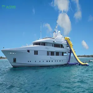 Commercio all'ingrosso all'aperto su misura PVC gonfiabile scivolo d'acqua barca gonfiabile Dock scivolo per barca Yacht