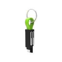 Câble de chargement USB 4 en 1 PD 3A 60W Fast Data Cable with Key Ring Type C Micro OTG for Mobile Phone