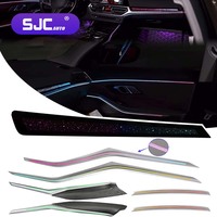 SJC Éclairage d'ambiance LED pour voiture 64 couleurs, mise à niveau pour BMW Série 3 G20 2020-2022, éclairage d'ambiance intérieur, barre de lumières LED 12V