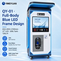 Distributeur d'eau intelligent avec filtre UF RO, auto-nettoyage IA, tableau de bord cloud 4G, borne extérieure 24h/24, OEM UV, capacité 150L