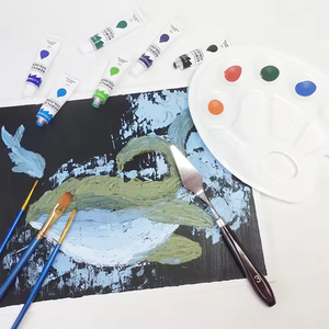 Bonne qualité12 ml artiste huile aquarelle aluminium Tube ensemble Art fournitures versant <span class=keywords><strong>peinture</strong></span> <span class=keywords><strong>acrylique</strong></span> <span class=keywords><strong>peinture</strong></span> <span class=keywords><strong>acrylique</strong></span> pour les débutants - Product Image 4