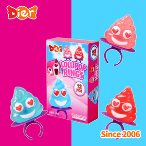 Caramelos ODM al por mayor etiqueta privada personalizada nuevo divertido bombón caca forma piruleta <span class=keywords><strong>dura</strong></span> anillo Pop caramelo parodia dulces niños dulces Juguetes - Product Image 2