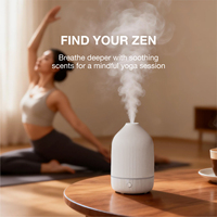 Diffuseur d'huiles essentielles ultrasonique de table électrique à livraison rapide avec plusieurs modes d'éclairage et garantie d'un an