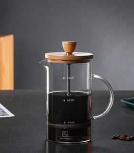 Cafetera Francesa de Vidrio Borosilicato Ecológica, Moderna y de Lujo, Libre de BPA, Resistente al Calor, con Asa, 400ml/800ml - Product Image 1