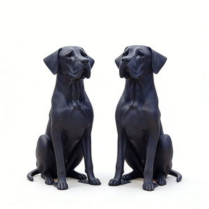 Statua di Cane in Bronzo <span class=keywords><strong>a</strong></span> Grandezza Naturale Personalizzata, Scultura Animale Antica Tradizionale per Decorazione Paesaggistica Esterna - Product Image 5