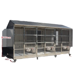Fabrika Sıcak Satış Açık Hava Ağır Hizmet Tipi Gümüş Paslanmaz Çelik Köpek Kulübesi Mama Kabı Çekme Tepsisi ile Her Mevsim Rüzgar Geçirmez Tasarım - Product Image 1