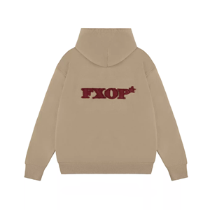 Sudadera con Capucha Extra Grande, Transpirable, con Letras Bordadas, 100% Algodón de Alta Calidad del Fabricante, 420 g/m², con Cierre y Estilo Desgastado - Product Image 3