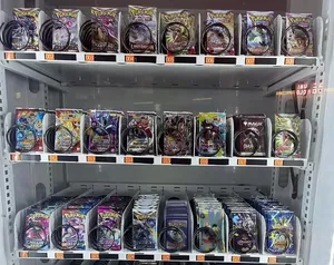 Venta al por mayor de tarjetas de juego automático de la máquina expendedora de tarjetas fotográficas de la máquina expendedora de tarjetas de Comercio de la máquina expendedora para pokemon